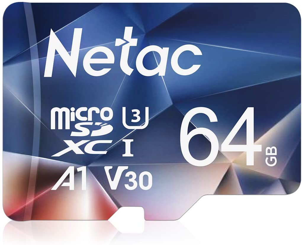 Netac 64G Scheda Micro SD, Scheda di Memoria A1, U3, C10, V30, 4K, 667X, UHS-I velocità Fino a 100/30 MB/Sec(R/W) Micro SD Card per Telefono, Videocamera, Switch, Gopro, Tablet