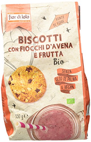 Fior di Loto Biscotti con Fiocchi di Avena e Frutta - 350 gr