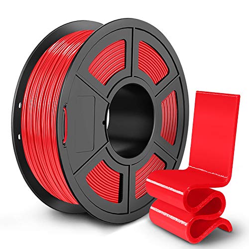 SUNLU PETG 3D Printer Filament, 3D Printing PETG Filament 1.75 mm, Strong 3D Filament, 1KG Spool (2.2lbs), Red