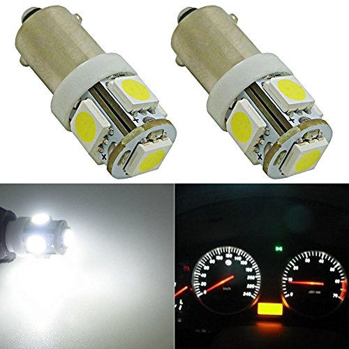 Taben 2PCS BA9S BA9 12146 1445 1705 LED bianco 12 V 5 SMD 5050 chipset interni auto sostitutiva 6253 64111 lampadina mappa cupola luce di cortesia guanto targa per baule laterale