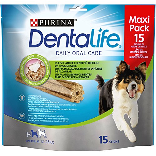 Dentalife Multipack Cane Snack per l'Igiene Orale, Taglia Medium, 345 g - Confezione da 5 Pezzi