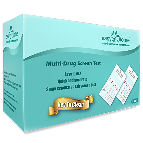 Easy@Home 5 Test Antidroga Istantanei a 5 Pannelli - Per il Rilevamento di Marijuana (THC), COC, OPI 2000, AMP, MET/mAMP - Test Multi-Droghe Urinario ad Immersione - # EDOAP-254