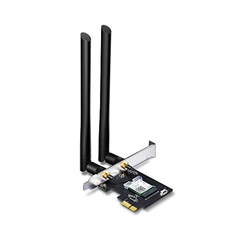 TP-Link: Scheda di rete Wi-Fi con Bluetooth 4.2, AC1200 5G + 2.4G Wi-Fi Gigabit scheda PC WiFi, chipset Inter AC7265 con 2 antenne rimovibili ad alto guadagno 5dbi, Win 10/8.1/8/7 (ARCHER T5E)