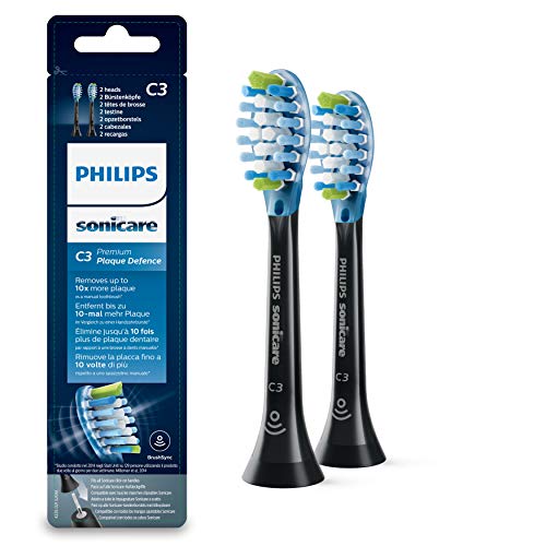 Philips Sonicare HX9042/33 Pack da 2 Testine Premium Plaque Defence C3 per spazzolino elettrico con tecnologia RFID