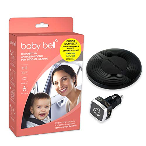 Steelmate ITB BSA-1 Baby Bell Dispositivo Anti Abbandono Bambino per Seggiolini Auto, porta USB, presa accendisigari 12V