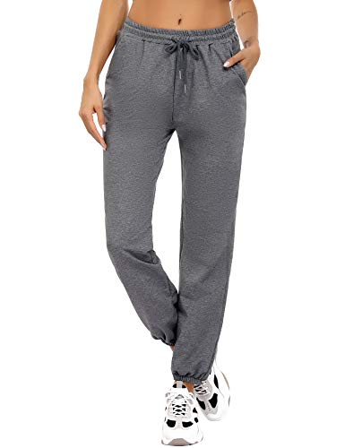 Sykooria Pantaloni Sportivi Donna in Cotone Pantaloni Jogger con Coulisse Pantaloni Sportivi Morbidi Leggeri Pantaloni Casual Donne Piede del Fascio