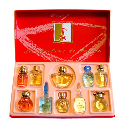 Charrier Parfums - Cofanetto di lusso Top Ten con 10 miniature di profumi, totale 57 ml