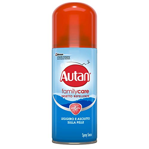 Autan Family Care Spray Secco, Insetto Repellente e Antizanzare Tigre e Comuni, 1 Confezione da 100 ml