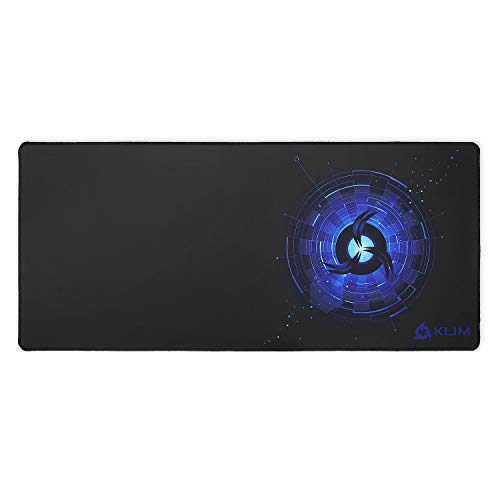 KLIM Mousepad XL - Superficie estesa - Tappetino per Mouse Extra Large da Gaming - Base in Gomma Antiscivolo - Superficie Testurizzata ad Alta Precisione - 900 x 400 x 4 mm - Blu