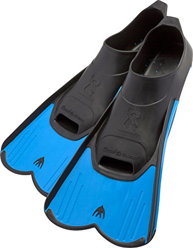 Cressi Light Fins, Pinne Corte Leggere e Potenti per Nuoto/Snorkeling Adulti e Bambini Unisex, Nero/Blu, 43/44 EU