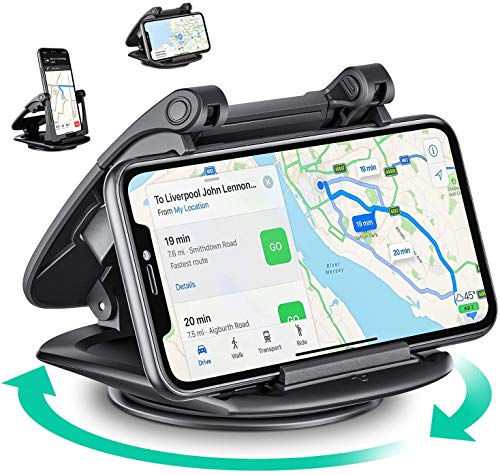 Eono by Amazon - Supporto Smartphone per Auto, Girevole a 360°, Porta Telefono Auto Con Ventosa, Compatibile Con Navigatori Satellitari, iPhone, Samsung, Android, Dispositivi GPS