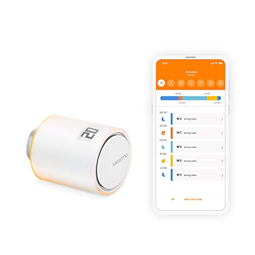 Netatmo - Valvola aggiuntiva intelligente per radiatore, per termostato, riscaldamento collettivo o distretto, NAV -EN.