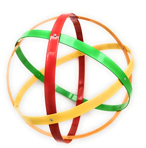 Genesa Crystal, Purificatore energia, Dispositivo orgonico 32 cm diametro, Rosso Arancio Verde e Giallo