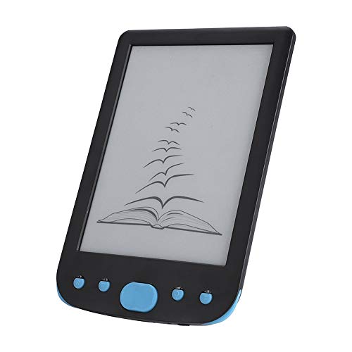 E-Reader, Lettore di e-Book Portatile da 6 Pollici Impermeabile Ereader da 8 GB con Inchiostro elettronico, risoluzione 800 * 600, Supporto TF Card estesa da 32 GB per Notte.(Blu)