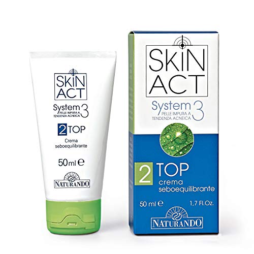 Naturando Skin Act Top Tubo da 50 ML Crema seboequilibrante per pelle impura a tendenza acneica