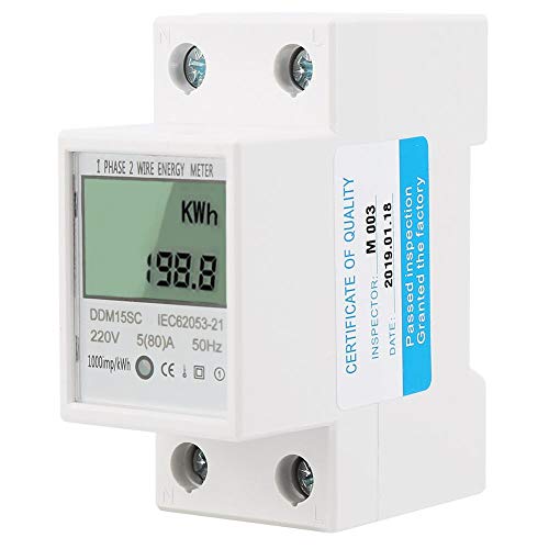 Energy Meter 5-80A DDM15SC Display Digitale LCD Monofase Din-Rail Contatore Di Energia Elettronica KWh Meter Accuracy Analyzer