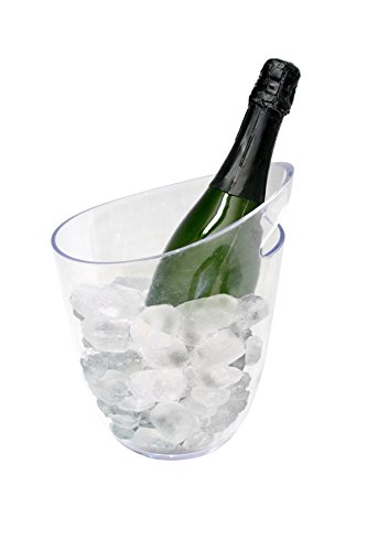 vin bouquet Transparent 1 Bottle Ice Bucket Secchiello portaghiaccio Trasparente per 1 Bottiglie