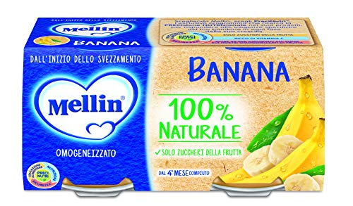Mellin Omogeneizzato Di Frutta Banana 100% Naturale – 24 Vasetti da 100 gr
