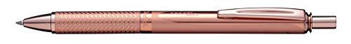 Pentel BL407MA-A - Penna roller EnerGel Sterling con inchiostro gel liquido, corpo in oro rosa, tratto da 0,35 mm, punta da 0,7 mm, inchiostro nero