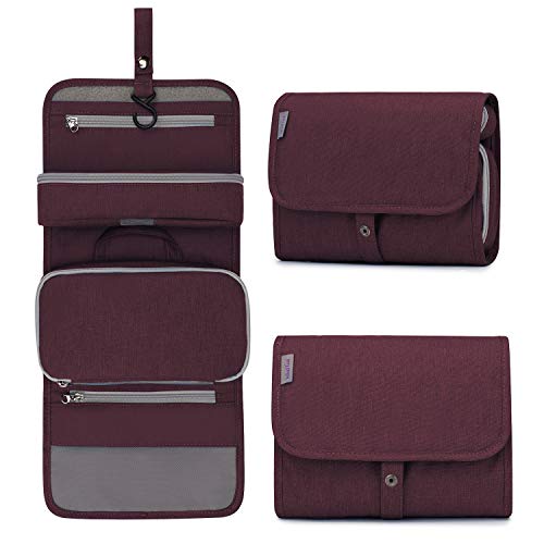 Wind Took Beauty Case Unisex Beauty Case da Viaggio Appendibile Beauty da Viaggio Trousse da Toilette Beauty Case Grande Wash Bag Impermeabile Fucsia