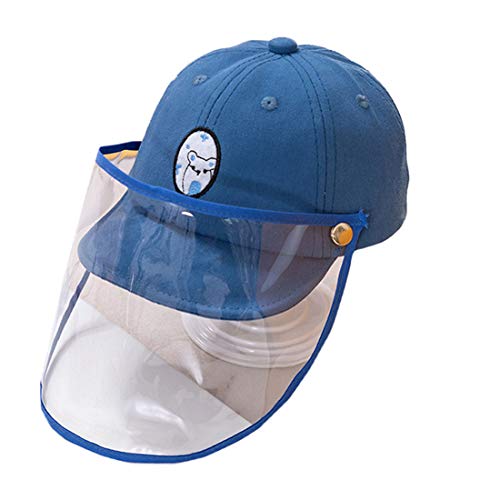 YONKINY Cappello Baseball Bambino Cappello Protettiva Estivi Protezione UV Anti-Saliva Cappello con Visiera (Blu)