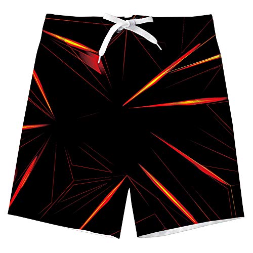 TUONROAD Bambino Nuotare Pantaloncini Divertente 3D Stampato Asciugatura Rapida Costumi da Bagno Bambini Board Shorts 7-8 Anni