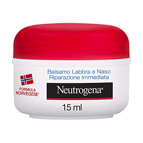 Neutrogena Balsamo Labbra, Formula Norvegese, Rigenerante, per Labbra Screpolate e Naso, 15 ml