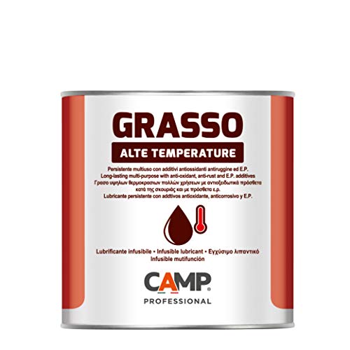 Camp GRASSO ALTE TEMPERATURE, Grasso lubrificante infusibile resistente ad alte temperature, Anti-ossidante, Anti-ruggine, E.P., 1 kg