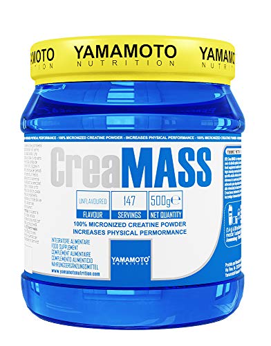 Yamamoto Nutrition CreaMASS integratore alimentare che apporta 100% creatina monoidrato gusto Neutro 500 g