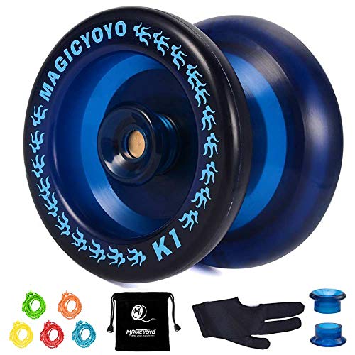 YOSTAR Bambini Yo Yo Professionale MAGICYOYO K1-Plus Yoyo Reattivo per Principianti Yoyo, con Yoyo Sack + 5 Corde e Regali Yo-Yo Glove (Blu)