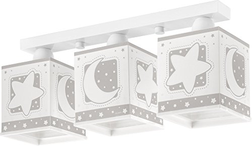 Dalber - Lampada Da Soffitto 63233E Luna Grigio, glühlampe, plastica