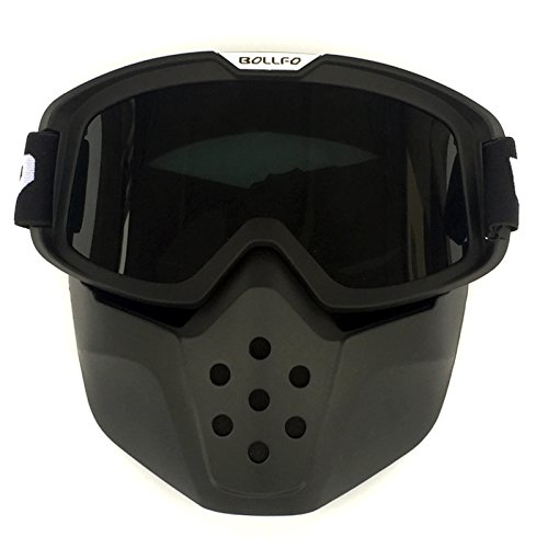 HCMAX Motociclo Occhiali Bicchieri Con Maschera Facciale Staccabile Stile Harley Casco Fog-proof A Prova di Vento Equitazione Occhiali da Sole Regalo di San Valentino