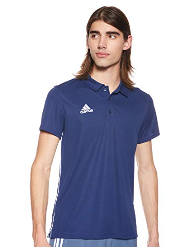adidas Core18 Polo Shirt, Maglietta Uomo, Blu (Blu Scuro/Bianco), 2XL