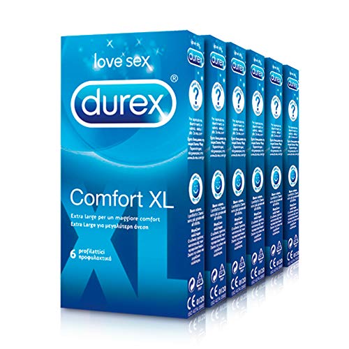 Durex Comfort XL preservativi Extra Large lubrificati, 36 pezzi