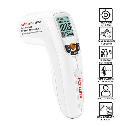 Mastech MS6590P Termometro infrarossi Senza Contatto Digitale temperatura corporea di misura a persone comprese tra 32º-42º