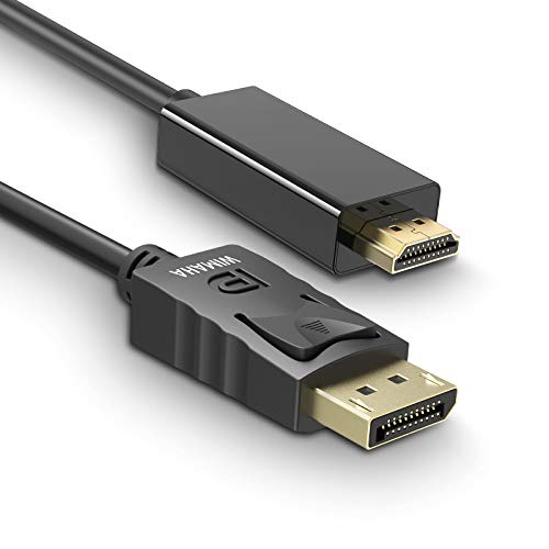 Cavo da DisplayPort a HDMI placcato oro, Wimaha DP a HDMI per NVIDIA, AMD, laptop (HP/Lenovo/Dell), monitor, HDTV e altro ancora