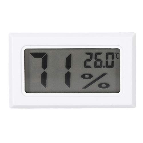 Mini misuratori termometro digitale per umidità, igrometro LCD Termometro per interni per misuratore di umidità ambiente, per casa, ufficio, serra(bianca)