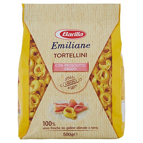 Barilla Pasta all'Uovo Ripiena Le Emiliane Tortellini con Prosciutto Crudo - 500 g