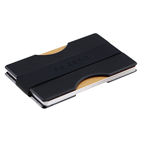 Portafoglio sottile composto di policarbonato premium, borsellino con due elastici per i soldi, porta documenti e contiene da 1 a 12 carte di credito