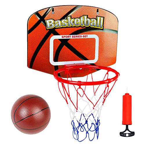 Canestro Basket Giocattoli Bambini Esterno Mini Giochi da Giardino Ufficio Pallacanestro con Palla e Pompa Adulto Regalo per Ragazzi e Ragazze 5 6 7 8 Anni
