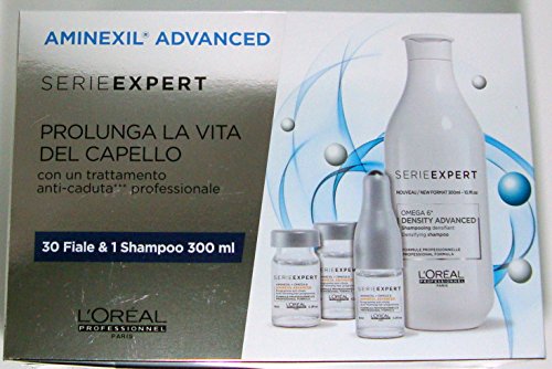 L'oreal Aminexil Advanced 2018 Trattamento Anti-caduta Professionale 30 fiale + shampoo 300ml
