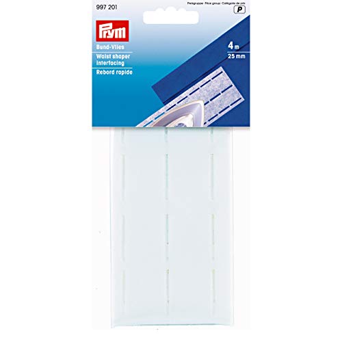 Prym girovita Shaper interfacing, Poliestere, Bianco, 3.7 x 9.3 x 0.4 cm