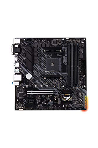 Asus TUF GAMING A520M-PLUS, scheda madre Gaming AMD A520 (Ryzen AM4) micro ATX, slot M.2, HDMI, D-Sub, DVI, USB 3.2 Gen 2 port Type-A, SATA 6 Gbps, Aura Sync RGB