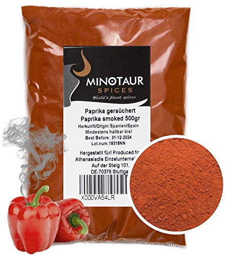 Minotaur Spices | Paprica affumicata | 2 X 500g (1 kg) | Paprica in Polvere affumicata