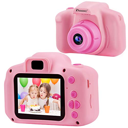 PROGRACE Fotocamera per Bambini Fotocamere digitali per Bambini Regali per Bambini di Compleanno Regali per Bambini di 4-12 Anni Videocamera per Bambini Videoregistratore 1080P IPS 2 Pollici