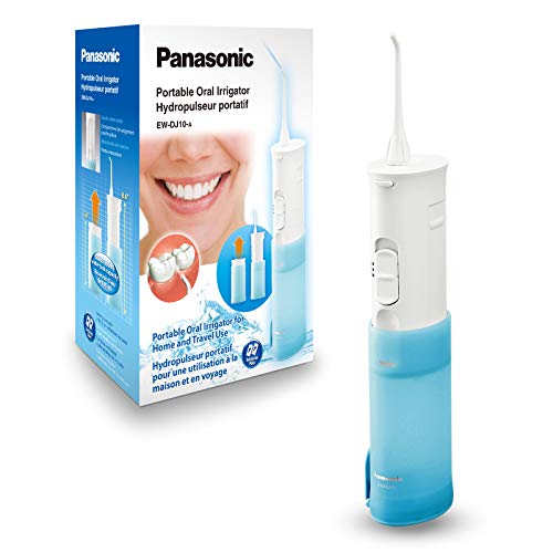 Panasonic EW-DJ10-A503 Idropulsore Orale senza Fili a Scomparsa, Alimentazione a Batterie, Bianco/Azzurro