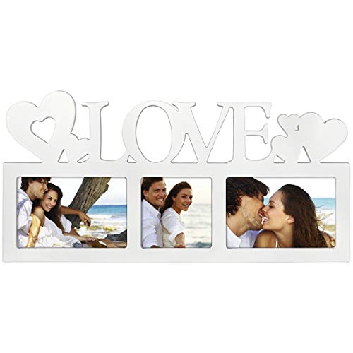 Hama Montreal-Love Cornice portafoto, Legno, Bianco, 45.00 X 22.50 X 01.50 Cm