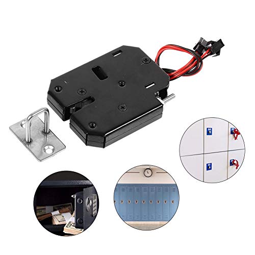 Serratura elettrica auto-elastica, elettroserratura autopulente da 12 V in acciaio al carbonio, adatta per armadi di file di armadietti sicuri Scatola contatori Etc (con interruttore di rilevamento)