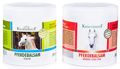 Kräuterhof Balsamo del cavallo gel riscaldante extra forte + raffreddamento 2 x 500 ml