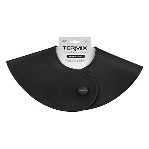 Termix Mantellina per taglio grande, colore nero - Accessorio professionale per parrucchieri in tessuto misto PVC e poliestere